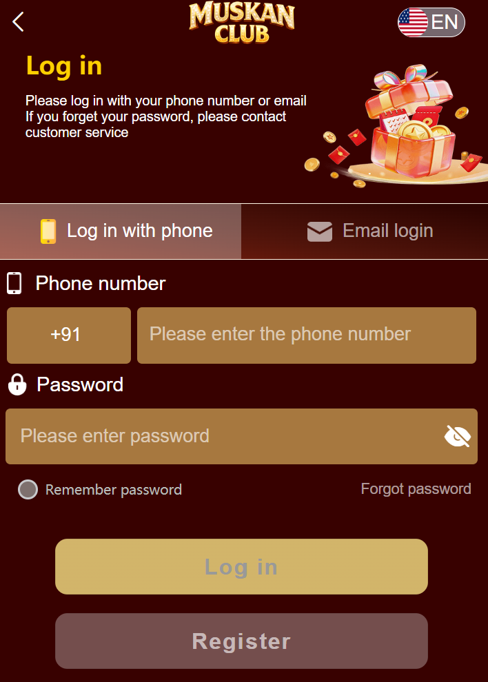 How To Login in Muskan Club Game